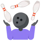 persona che scrolla le spalle + bowling