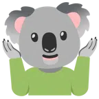 persona che scrolla le spalle + koala