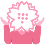 persona che scrolla le spalle + fiore bianco