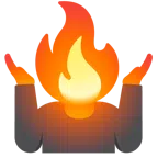 persona che scrolla le spalle + fuoco