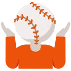 persona che scrolla le spalle + palla da baseball