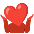 persona che scrolla le spalle + cuore rosso