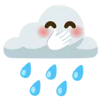 เมฆฝน + เอามือปิดปาก