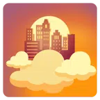 Sonnenuntergang in der Stadt + Wolke