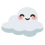 smiling face with smiling eyes + cloud