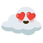 smiling face with heart-eyes + cloud