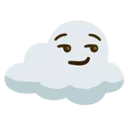 smirking face + cloud
