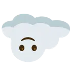 upside-down face + cloud