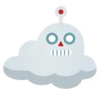 faccina di robot + nuvola