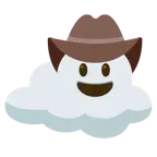 faccina con cappello da cowboy + nuvola
