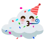 partying face + cloud