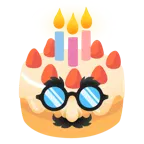 faccina travestita + torta di compleanno