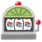 Spielautomat + Bücherstapel
