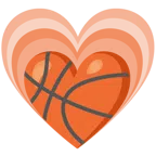Basketball + wachsendes Herz