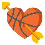 Basketball + Herz mit Pfeil