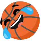 Basketball + Gesicht mit Freudentränen