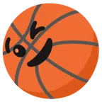 Basketball + zwinkerndes Gesicht