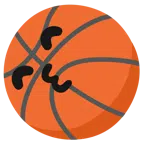 Basketball + küssendes Gesicht mit lächelnden Augen