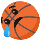 Basketball + weinendes Gesicht