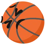 Basketball + entschlossenes Gesicht