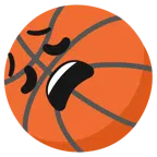 Basketball + erschöpftes Gesicht