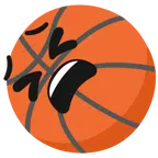 Basketball + müdes Gesicht