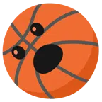 Basketball + Gesicht mit offenem Mund