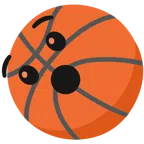 Basketball + verdutztes Gesicht