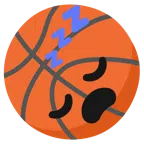 Basketball + schlafendes Gesicht