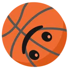 Basketball + umgekehrtes Gesicht