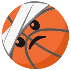 Basketball + Gesicht mit Kopfverband