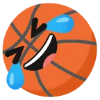 Basketball + sich vor Lachen auf dem Boden wälzen