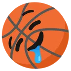 Basketball + sabberndes Gesicht