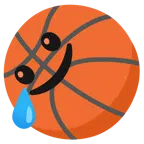 Basketball + lachendes Gesicht mit Träne