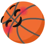 Basketball + lächelndes Gesicht