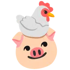 ไก่ + หน้าหมู