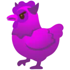 ไก่ + หน้าบึ้งมีเขา