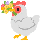 ไก่ + ช่อดอกไม้