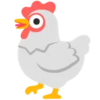 ไก่ + แลบลิ้นหน้าทะเล้น