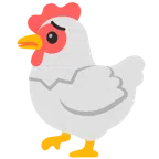 ไก่ + หน้ากังวล