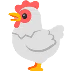 ไก่ + หน้าบึ้งอ้าปาก