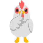 ไก่ + หน้าบอกให้เงียบ