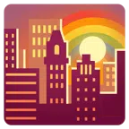 Sonnenuntergang in der Stadt + Regenbogen