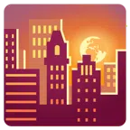 Sonnenuntergang in der Stadt + Globus mit Europa und Afrika
