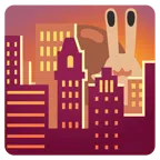 Sonnenuntergang in der Stadt + Schnecke