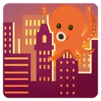 Sonnenuntergang in der Stadt + Oktopus