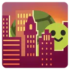 Sonnenuntergang in der Stadt + Schildkröte