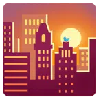 Sonnenuntergang in der Stadt + Vogel