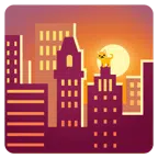 Sonnenuntergang in der Stadt + Katzengesicht