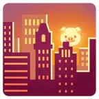 Sonnenuntergang in der Stadt + Schweinegesicht